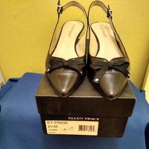 Ellen Tracy black kitten pumps